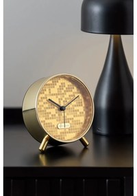 Karlsson 6004GD design ébresztőóra arany, 11 cm átmérővel