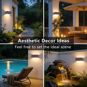 Brilagi - LED Kültéri fali lámpatest DONNANI LED/7W/230V 20 cm barna IP44