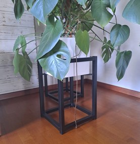 Virágágyás Állvány Fém Loft Fekete Virágos 48-AS