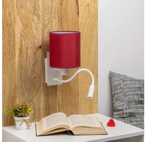 Brilagi-LED Fali lámpa NUBILA 1xE27/25W/230V+LED/3W fehér/Pompeiai piros