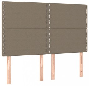 tópszínű szövet LED-es fejtámla 144x5x118/128 cm