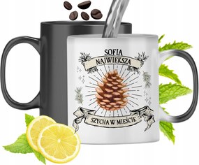 Mágikus Bögre Szófia Fekete Színváltós, fényképes nyomattal