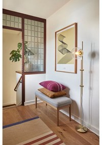 Sárgaréz színű állólámpa üveg búrával (magasság 147 cm) Bubble – Hübsch