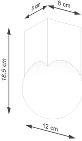 Sollux SL.1407 - Spotlámpa SOLIS 1xG9/8W/230V bükkfa