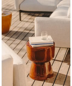 Kerámia kerek kerti tárolóasztal ø 36 cm Mesquida – Kave Home