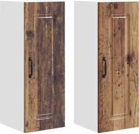 vidaXL Konyhaszekrény Kalmar 2 pcs Öreg fa 30 x 31 x 80 cm Faanyag