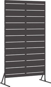 vidaXL Magánszféra Képernyő Fekete 100 x 50 x 180 cm Acél