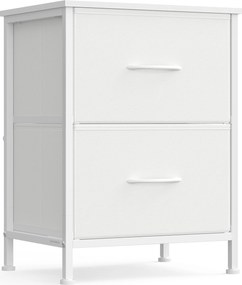 SONGMICS BELLAH modern 2 fiókos éjjeliszekrény, fehér