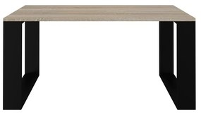 Odell MIX Salon Loft modern dohányzóasztal, 90x50x58 cm, sonoma-fekete