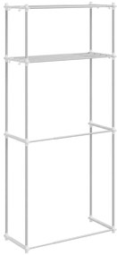Mosógép polc polcokkal Fehér 63 x 27 x 136 cm Alumínium