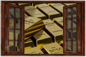 Poszterek 90x60 Arany rúd arany 1000g