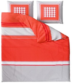 Renforcé pamut ágyneműhuzat TABITA piros Ágyneműhuzat mérete: 2 db 80 x 80 cm | 200 x 220 cm