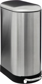 Keskeny Rozsdamentes Acél Szemeteskosár, pedállal