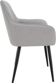 Design fotel, világosszürke/fekete, OSKOR