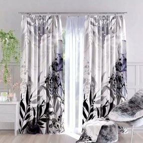 Modern függöny nyomtatott levélmintás Poreta 150x250cm