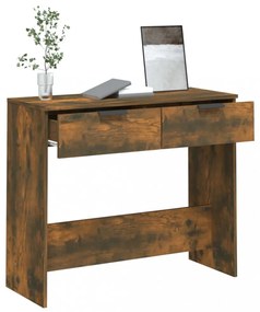 füstös tölgyszínű szerelt fa tálalóasztal 90 x 36 x 75 cm