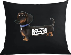 Párna párnahuzat nyomott mintás tacskó kutya