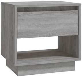 2 db szürke sonoma színű szerelt fa éjjeliszekrény 45x34x44 cm