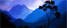 Kép - Éjszakai ég Nepálban (120x50 cm)