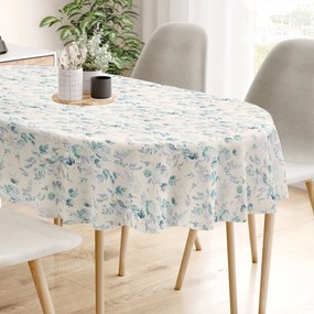 Goldea ovális dekoratív terítő valencia - növénylenyomatok 140 x 220 cm