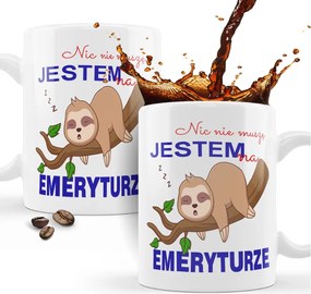 Vicces nyomott mintás bögre Ajándék nyugdíjasoknak