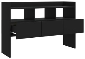 fekete szerelt fa tálalószekrény 105 x 30 x 70 cm