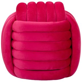 Rózsaszín bársony puff Softy – Mauro Ferretti