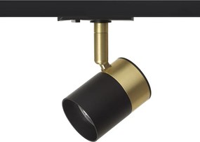 RENDL LALA egyáramkörös sínre fekete sárgaréz 230V LED GU10 9W