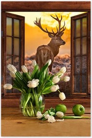 Poszterek 60x90 Méltóságteljes szarvas a réten