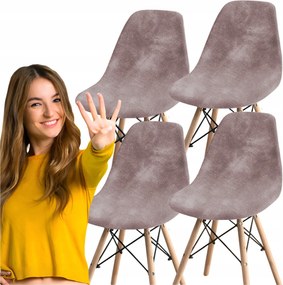 Szett: 4x velúr székhuzat skandináv rugalmas velúr