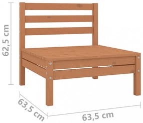 4 részes mézbarna tömör fenyőfa kerti ülőgarnitúra