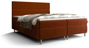 Franciaágy Boxspring 160 cm Flu Comfort (barnás narancs) (matraccal és tárolóhellyel). 1055924