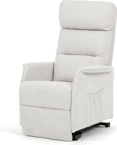 Bézs elektromos relaxfotel kábeles vezérléssel, szövet kárpitozással, TV-L8960 CRM2