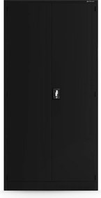 Műhelyszekrény táblákkal és fiókokkal, fekete, 920x1850x500 mm: DAREK All Black