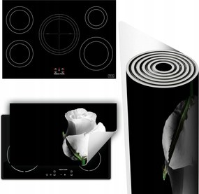 Vinil Tűzhelyvédő Szőnyeg Asztallap 90x52 fekete rózsa