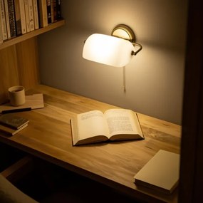 Brilagi - BANK OFFICE fali lámpa 1xE27/60W/230V sárgaréz/fehér