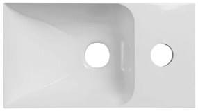 Sapho - Függesztett mosdó PICCOLINO 30x17 cm jobb oldali/öntött márvány/fehér