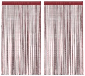 2 db burgundi vörös zsinórfüggöny 140 x 250 cm