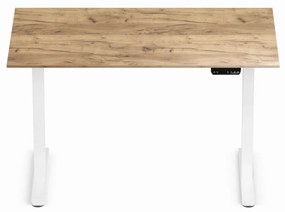Elektromosan állítható magasságú íróasztal 138x67cm Craft tölgy / fehér | LVN System Control Flex+