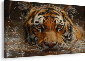 Kép - Portré egy tigris a vízben (90x60 cm)