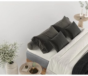 Szürke-natúr színű ágyneműtartós boxspring ágy 180x200 cm Faro – Maison de Rêve