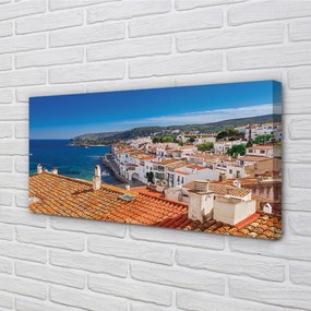 Canvas képek Spanyolország Város hegyek tenger 100x50 cm