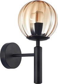 Italux RAVENA WL-2324-1 BK+AMB Fali lámpa 1x10W/E27 IP20
