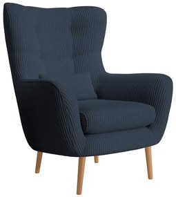 Fotel lábtartóval Veneza VZ2  (tengerészkék + bükk). 1099397