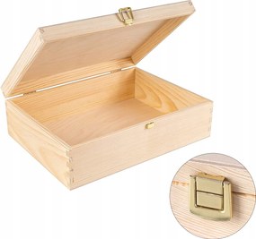 Fa doboz dísztároló fedéllel 34x25x10cm