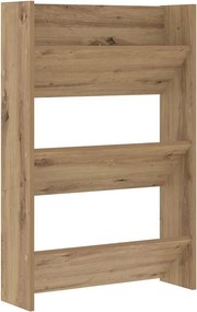 vidaXL Cipőszekrény polcokkal Artisan tölgy 60 x 18 x 90 cm Faanyag