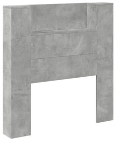 betonszürke áthidalószekrény LED-világítással 100x16,5x103,5 cm