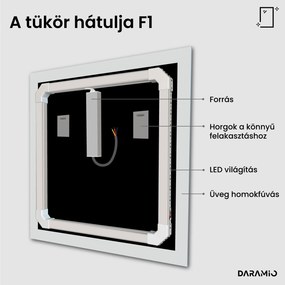Tükör LED világítással F1