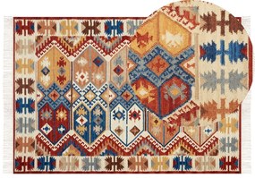 Színes kilim gyapjúszőnyeg 160 x 230 cm VANASHEN Beliani