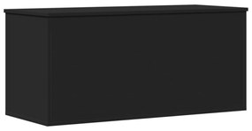 fekete szerelt fa tárolóláda 100x42x46 cm